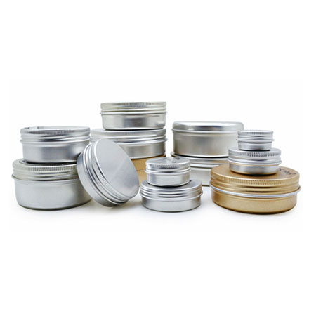 Colorful Metal Aluminum Tins with Lid