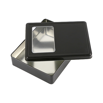 square tin with window