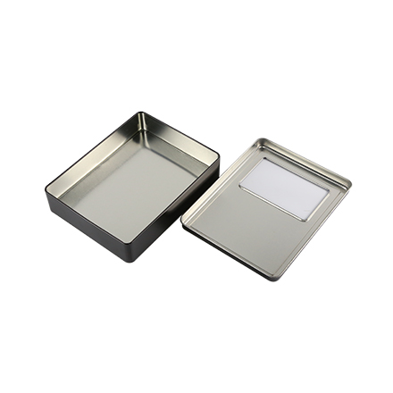 square tin with window