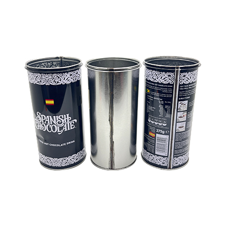 coffee round hermetic tin box